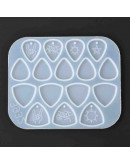 Molde para resina. Uñas de guitarra. 165x136x5 mm. 1 ud.
