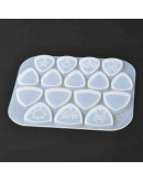 Molde para resina. Uñas de guitarra. 165x136x5 mm. 1 ud.