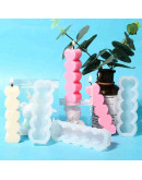 Molde para velas y resina. Corazón columna. 95x32x20 milímetros. 1 ud.