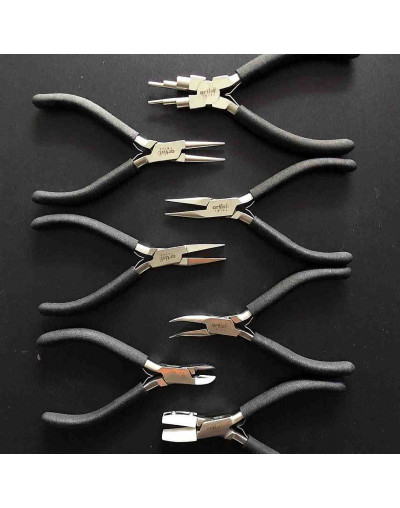 Set GÜEGÜENSE. ARTIST TWINE. Acero inoxidable. Pinzas de 130  mm largo. 8 piezas. 1 set.