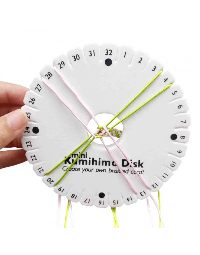 Disco KUMIHIMO. 10,8 cm diámetro. 32 ranuras. 1 ud.