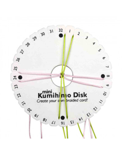 Disco KUMIHIMO. 10,8 cm diámetro. 32 ranuras. 1 ud.