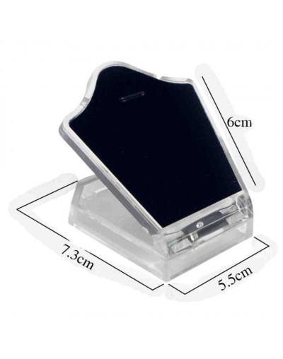 Display aretes. Acrílico. Fondo aterciopelado negro. 73x55x60 mm. 1 ud.