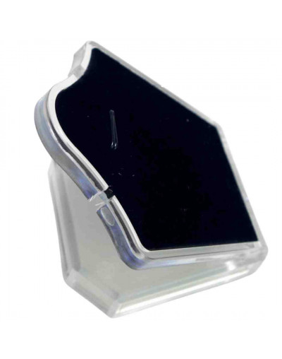 Display aretes. Acrílico. Fondo aterciopelado negro. 73x55x60 mm. 1 ud.