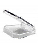 Display aretes. Acrílico. Fondo aterciopelado negro. 73x55x60 mm. 1 ud.