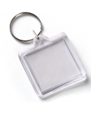 Accesorio para llavero. Cuadrado. Acrílico+aleación de cobre. 40x40 milímetros. 5 uds.