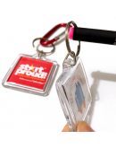 Accesorio para llavero. Cuadrado. Acrílico+aleación de cobre. 40x40 milímetros. 5 uds.