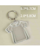 Accesorio para llavero. Camiseta. Acrílico+aleación de cobre. 57x57 milímetros. 5 uds.