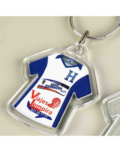 Accesorio para llavero. Camiseta. Acrílico+aleación de cobre. 57x57 milímetros. 5 uds.