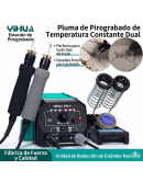 Pirógrafo YIHUA939. 2 lapiceros. Control temperatura. 110V. Incluye juego puntas y soportes. 1 set.