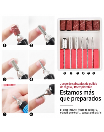 Taladro eléctrico mini. 8000 a 16000 rpm. USB. Incluye accesorios. 1 set.