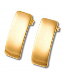 Pin aretes con cierre. Acero inoxidable. Color dorado. 26x10 milímetros. 2 mm perforación. 2 uds.