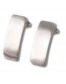 Pin aretes con cierre. Acero inoxidable. Color plateado. 26x10 milímetros. 2 mm perforación. 2 uds.