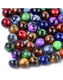 Imitación Piedra. Esfera. Varios colores. 8x7.5 mm. 1.6 mm perforación. 30 uds aprox.