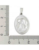 Religión: Jesús. Acero inoxidable. Color plateado. 24x16x2~2.5 mm. 3x5 mm cierre. 1 ud.