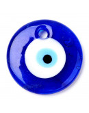Ojo Turco. Color celeste. Glass Lampwork. 36x5 milímetros. 4 mm perforación. 1 ud.