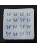 Molde para resina. Grado alimentario. Mariposas. 56x56x7 mm. 1 ud.