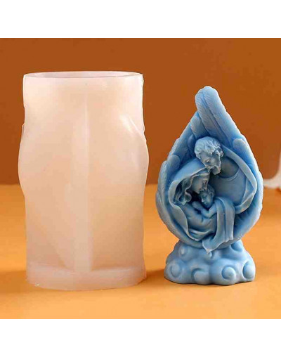 Molde silicona. Velas, jabones y resina. Natividad. 90x57x51 mm. 1 ud.