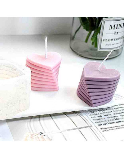 Molde silicona. Grado alimentario. Velas, jabones, resina y alimentos. Corazón. 65x70x50 mm. 1 ud.