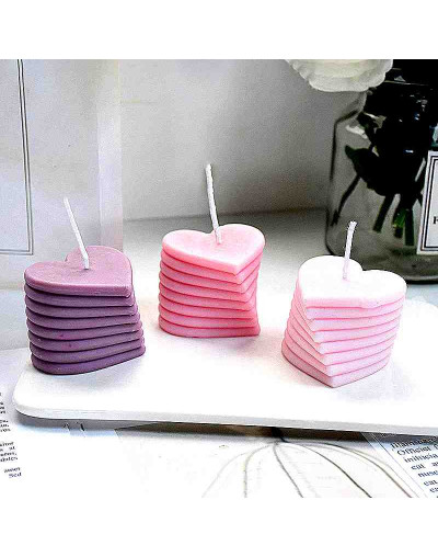 Molde silicona. Grado alimentario. Velas, jabones, resina y alimentos. Corazón. 65x70x50 mm. 1 ud.