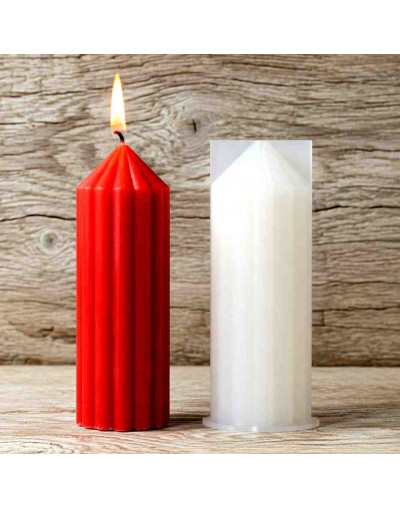 Molde silicona. Velas, jabones y resina. Columna. 123x51 mm. 1 ud.