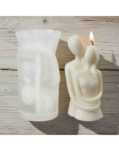 Molde silicona. Velas, jabones y resina. Abrazo. 124x44x7 mm. 1 ud.
