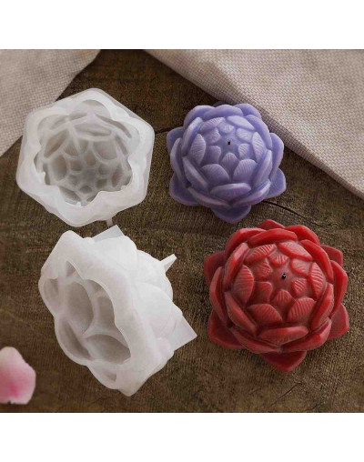 Molde silicona. Velas, jabones y resina. Flor. 124x44x7 mm. 1 ud.