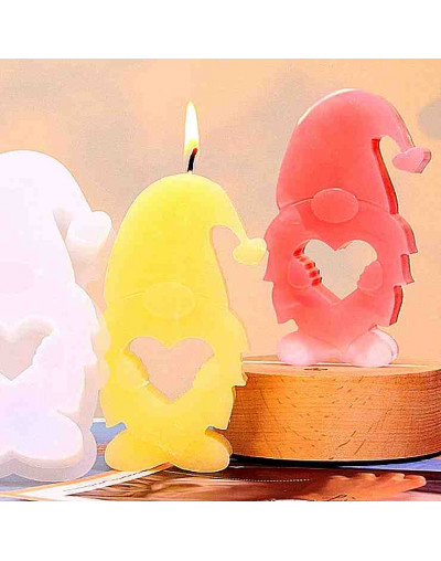 Molde silicona. Velas, jabones y resina. Gnomo. 131x77x24 mm. 1 ud.