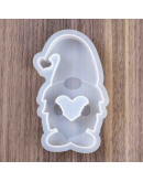 Molde silicona. Velas, jabones y resina. Gnomo. 131x77x24 mm. 1 ud.