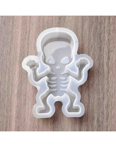 Molde silicona. Velas, jabones y resina. Esqueleto. 109x83x24 mm. 1 ud.