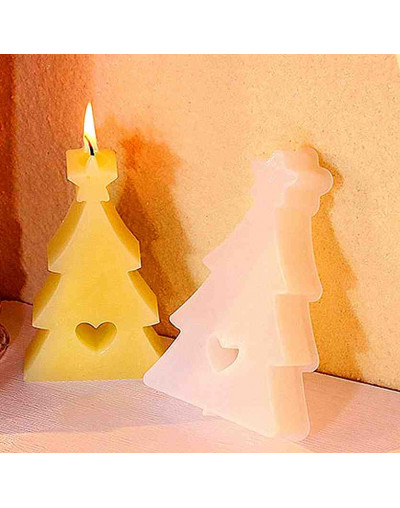 Molde silicona. Velas, jabones y resina. Arbol Navidad. 133x72x26 mm. 1 ud.