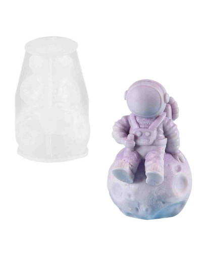 Molde silicona. Velas, jabones y resina. Astronauta. 80x50 mm. 1 ud.