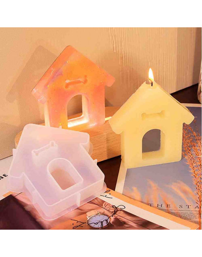 Molde silicona. Velas, jabones y resina. Casa. 110x104x21 mm. 1 ud.