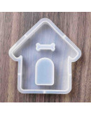 Molde silicona. Velas, jabones y resina. Casa. 110x104x21 mm. 1 ud.