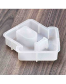 Molde silicona. Velas, jabones y resina. Casa. 110x104x21 mm. 1 ud.