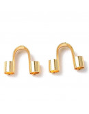 Wire guardians. Acero inoxidable. Color dorado. 5x6.6x2 mm. 1.50 mm agujero. 10 uds.