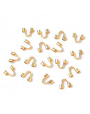 Wire guardians. Acero inoxidable. Color dorado. 5x6.6x2 mm. 1.50 mm agujero. 10 uds.