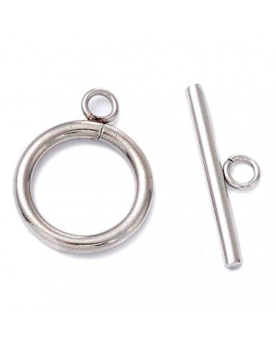 Cierre de barra. Acero inoxidable. Color plateado. 23x18x2.5 mm. Barra 25 mm. 3 mm agujero. 1 set.