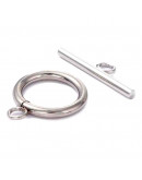 Cierre de barra. Acero inoxidable. Color plateado. 23x18x2.5 mm. Barra 25 mm. 3 mm agujero. 1 set.