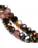 Rondelle faceteado. Mixed Color Electroplateado. 6x5 mm. 1.4 mm perforación. 90 uds hilo aprox. 