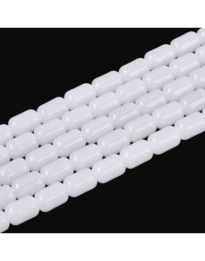 Barril. 6~6.5x4~5 mm. WHITE. 0,7 mm perforación. 65 uds hilo aprox.. 1 hilo.