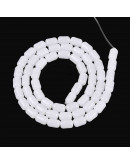 Barril. 6~6.5x4~5 mm. WHITE. 0,7 mm perforación. 65 uds hilo aprox.. 1 hilo.