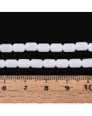 Barril. 6~6.5x4~5 mm. WHITE. 0,7 mm perforación. 65 uds hilo aprox.. 1 hilo.