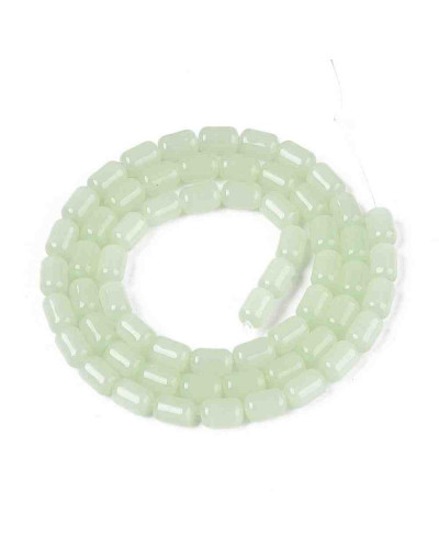 Barril. 6~6.5x4~5 mm. PALE GREEN. 0,7 mm perforación. 65 uds hilo aprox.. 1 hilo.