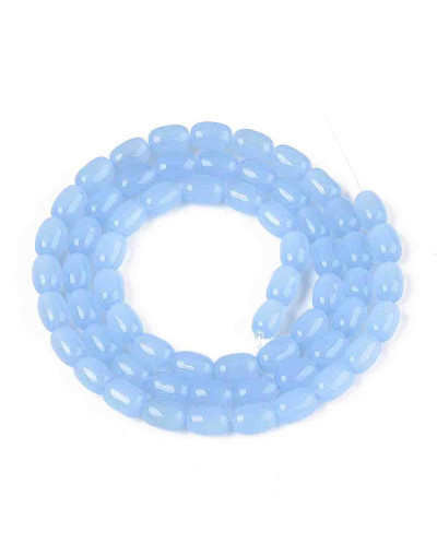 Barril. 6~6.5x4~5 mm. CORNFLOWER BLUE. 0,7 mm perforación. 65 uds hilo aprox.. 1 hilo.