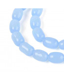 Barril. 6~6.5x4~5 mm. CORNFLOWER BLUE. 0,7 mm perforación. 65 uds hilo aprox.. 1 hilo.