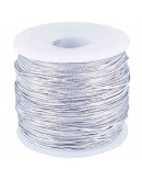 Hilo elástico. SILVER. Nylon+caucho. Alta resistencia. 1 milímetro de grosor.  5 metros.
