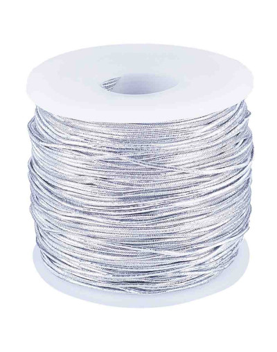 Hilo elástico. SILVER. Nylon+caucho. Alta resistencia. 1 milímetro de grosor.  5 metros.