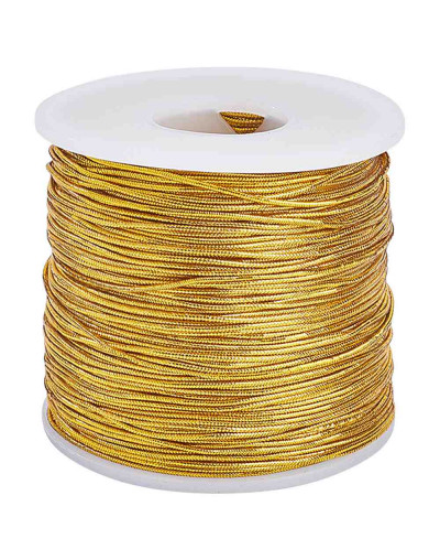 Hilo elástico. GOLD. Nylon+caucho. Alta resistencia. 1 milímetro de grosor.  5 metros.