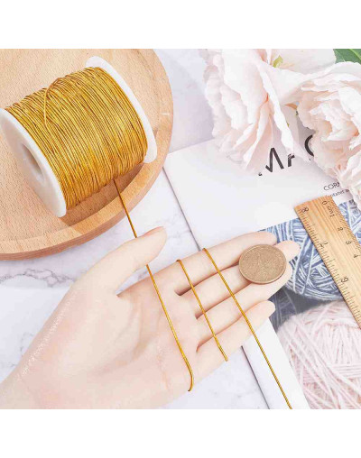 Hilo elástico. GOLD. Nylon+caucho. Alta resistencia. 1 milímetro de grosor.  5 metros.